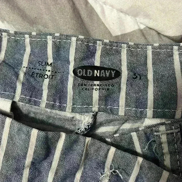 Light Blue Striped Shorts - Picture 4 of 4